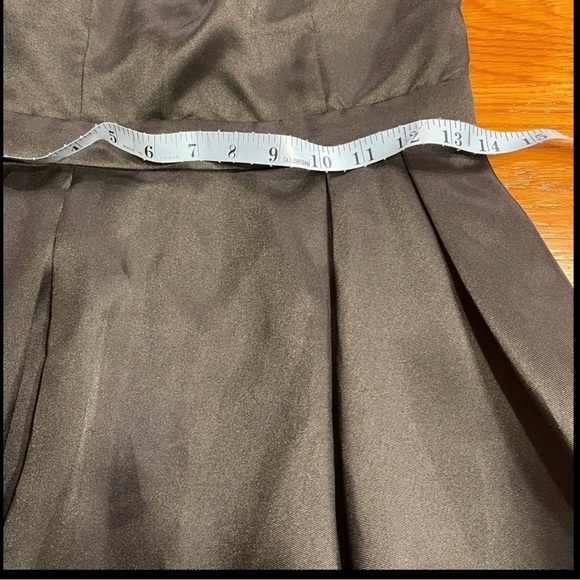 Maniju S black lined full skirt dress with spaghetti straps and back zip - Picture 7 of 10